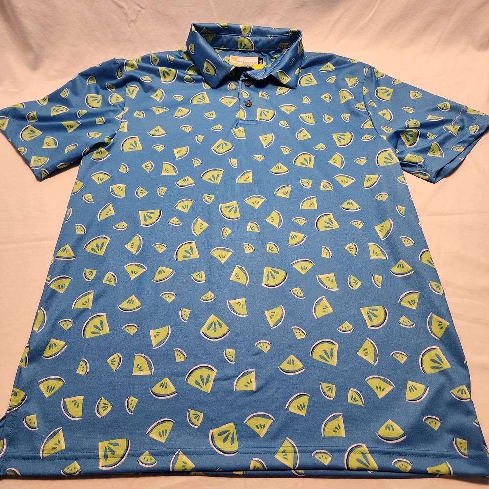 Jack‎ Nicklaus Men's Golf Polo Short Sleeve Tropical Shirt with Bear Logo Size M